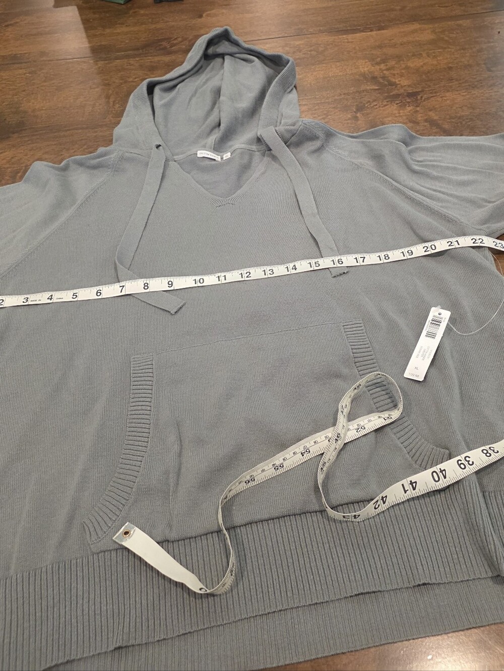 NWT 24/7 Soma Cotton Hoodie Sweater Sedona Sage XL - Picture 9 of 15